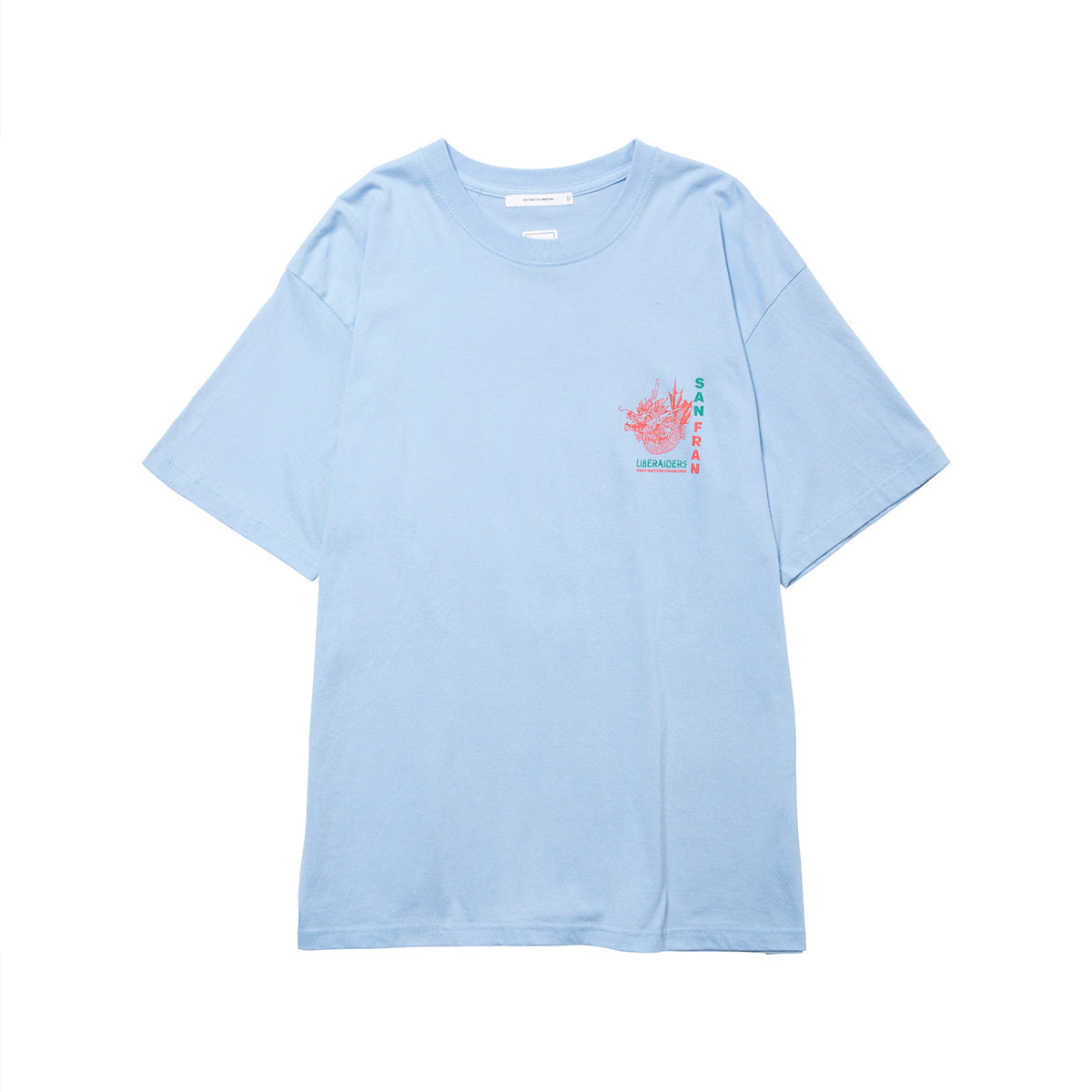 Liberaiders CHINATOWN TEE リベレイダース チャイナタウン Tシャツ 736042603【メンズ 半袖Tシャツ 天竺 フロスト加工 ヴィンテージライク バッグロゴ 26FW】