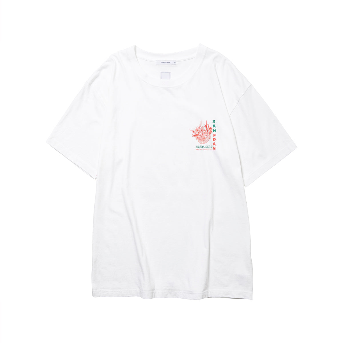Liberaiders CHINATOWN TEE リベレイダース チャイナタウン Tシャツ 736042603【メンズ 半袖Tシャツ 天竺 フロスト加工 ヴィンテージライク バッグロゴ 26FW】