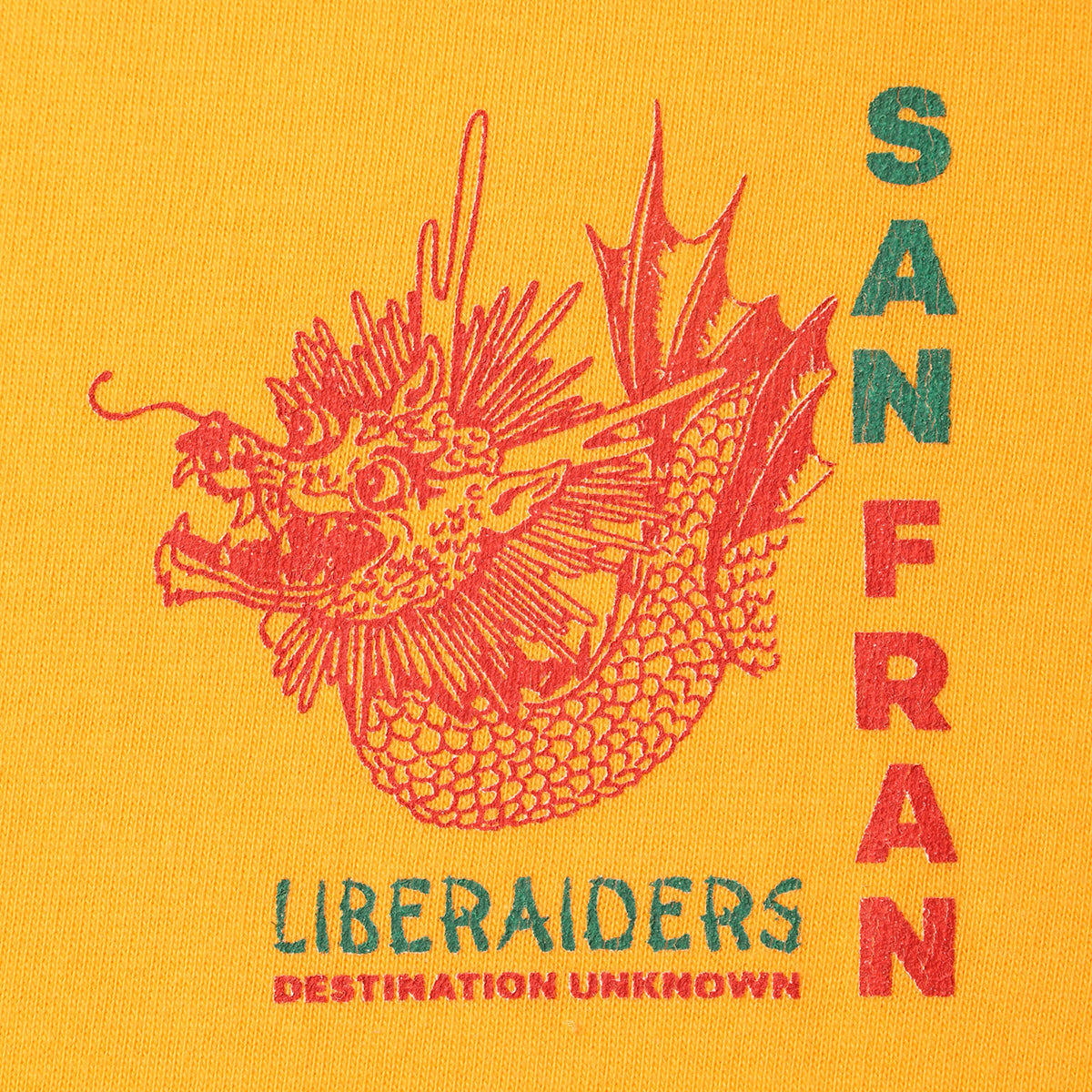 Liberaiders CHINATOWN TEE リベレイダース チャイナタウン Tシャツ 736042603【メンズ 半袖Tシャツ 天竺 フロスト加工 ヴィンテージライク バッグロゴ 26FW】
