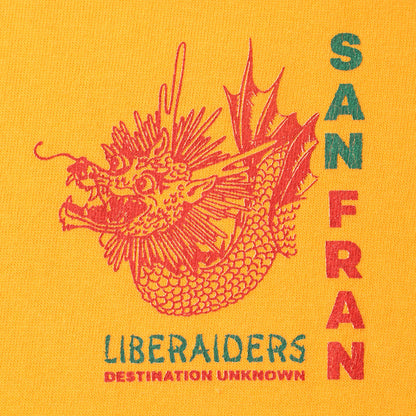 Liberaiders CHINATOWN TEE リベレイダース チャイナタウン Tシャツ 736042603【メンズ 半袖Tシャツ 天竺 フロスト加工 ヴィンテージライク バッグロゴ 26FW】