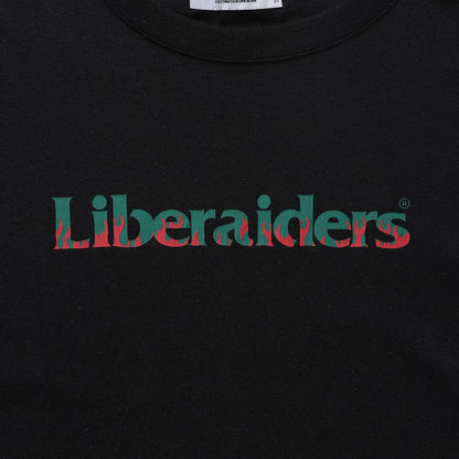 Liberaiders OG LOGO TEE リベレイダース OG ロゴTシャツ 736062603【メンズ 半袖Tシャツ フロスト加工 グラフィック ロゴプリント 26FW】