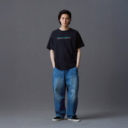 Liberaiders OG LOGO TEE リベレイダース OG ロゴTシャツ 736062603【メンズ 半袖Tシャツ フロスト加工 グラフィック ロゴプリント 26FW】