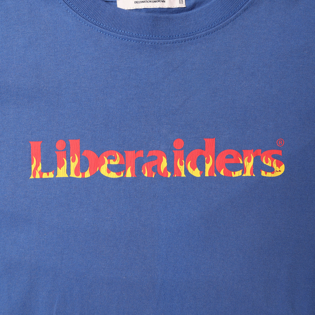 Liberaiders OG LOGO TEE リベレイダース OG ロゴTシャツ 736062603【メンズ 半袖Tシャツ フロスト加工 グラフィック ロゴプリント 26FW】