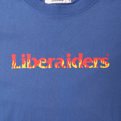 Liberaiders OG LOGO TEE リベレイダース OG ロゴTシャツ 736062603【メンズ 半袖Tシャツ フロスト加工 グラフィック ロゴプリント 26FW】