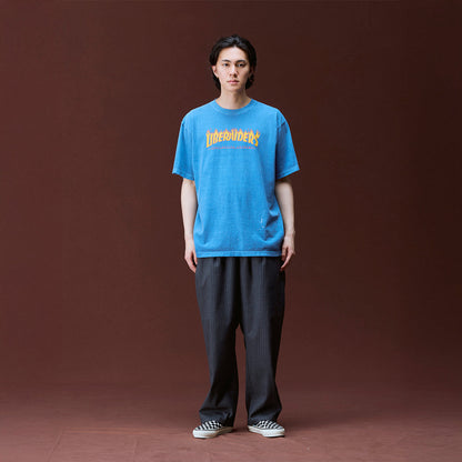Liberaiders FLAME LOGO TEE リベレイダース フレーム ロゴ ティー 736112603【メンズ 半袖Tシャツ 前面プリント ロゴ ビンテージ加工 26FW】