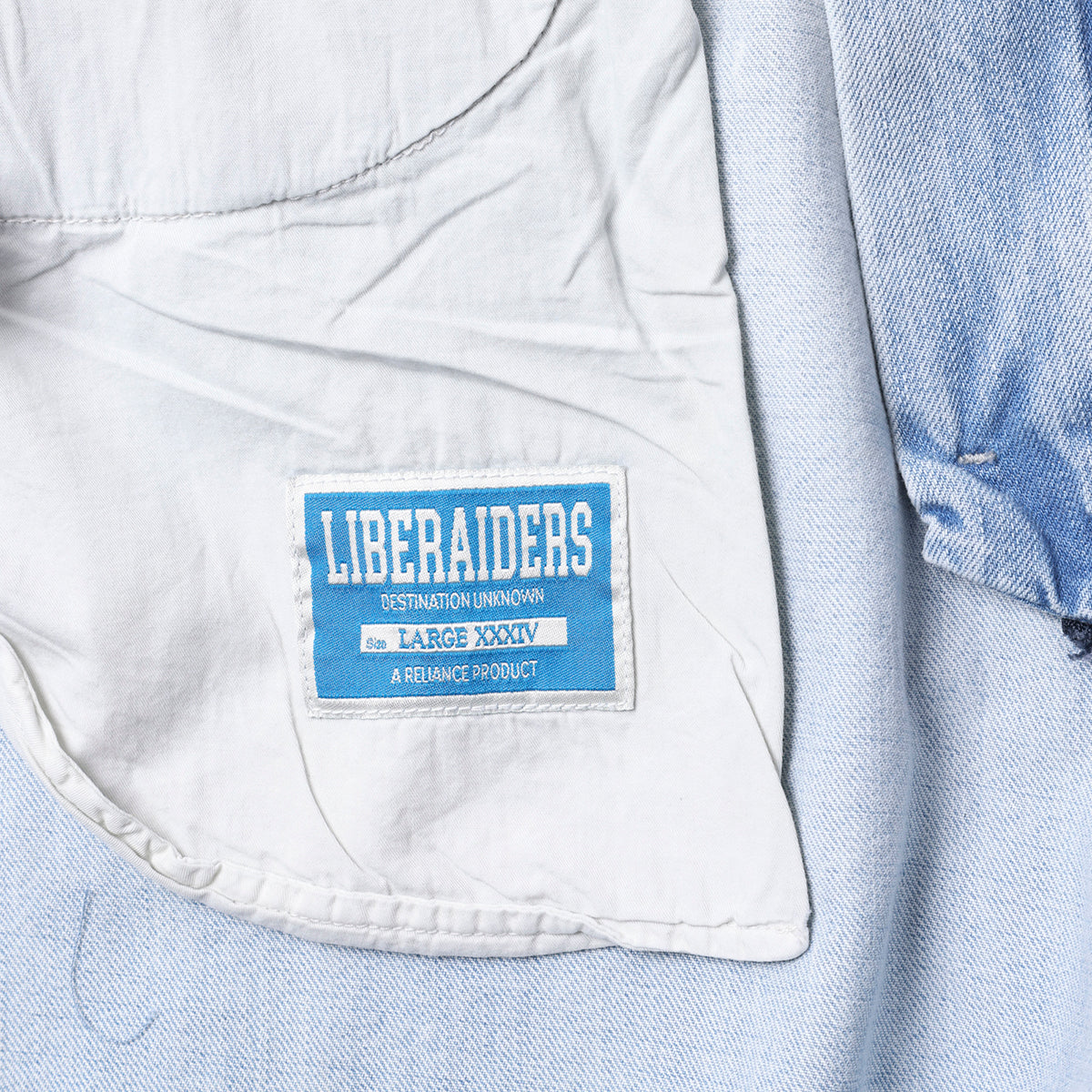 Liberaiders BAGGY DENIM PANTS リベレイダース バギー デニム パンツ 737042603【メンズ スラブデニム バギーパンツ バギーシルエット ケミカルウォッシュ 26FW】