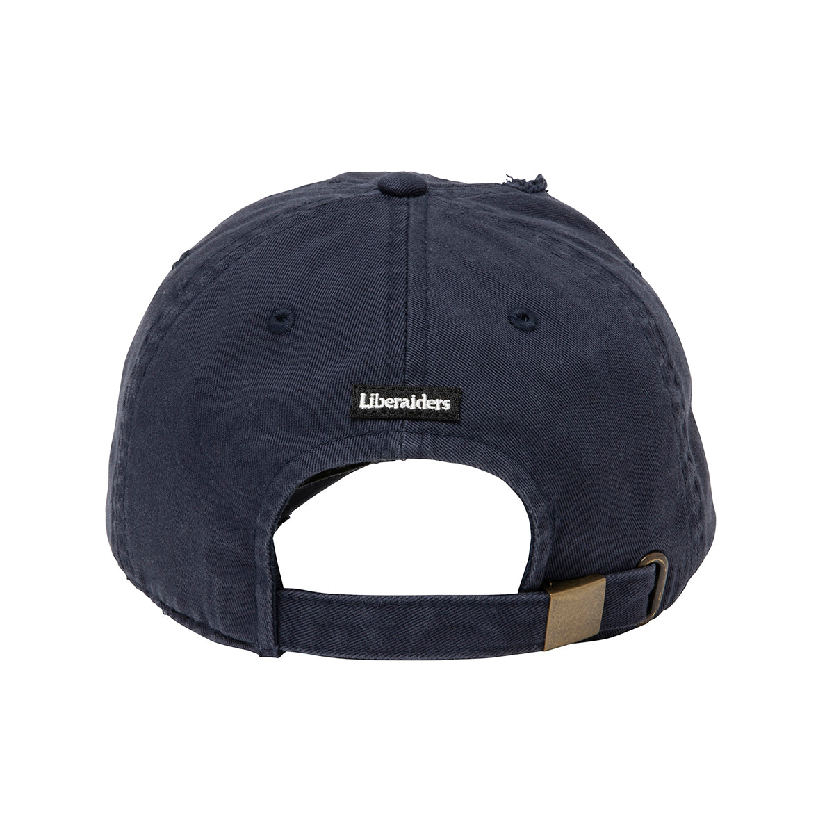 Liberaiders LBR LOGO DAMAGED CAP リベレイダース LBR ロゴ ダメージド キャップ 739022603【メンズ ダメージ加工 6パネルキャップ 刺繍グラフィック ワッペン 26FW】