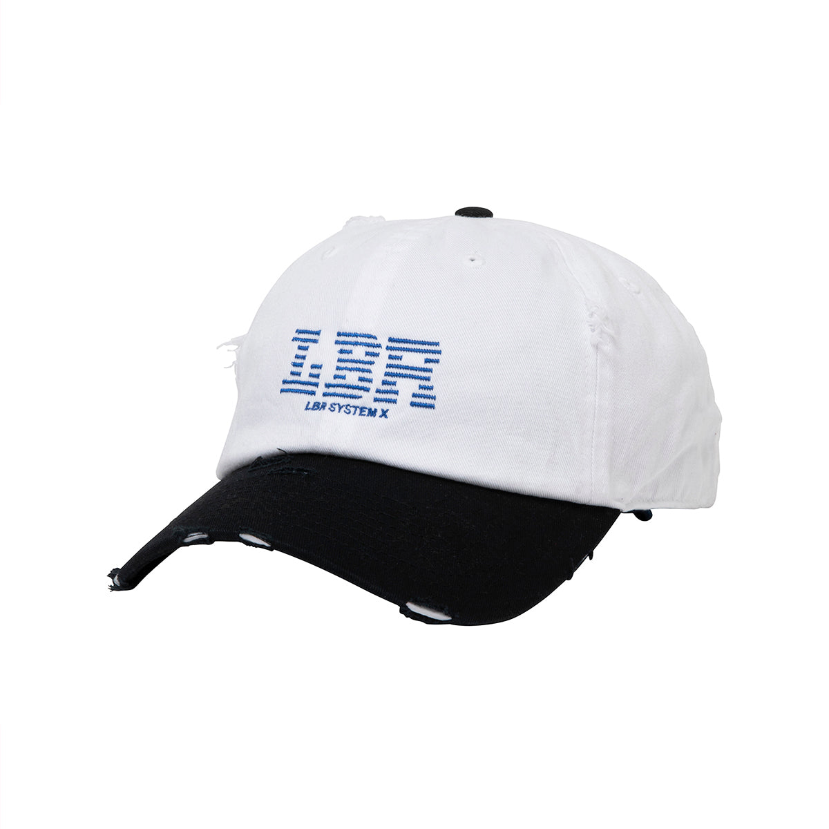 Liberaiders LBR LOGO DAMAGED CAP リベレイダース LBR ロゴ ダメージド キャップ 739022603【メンズ ダメージ加工 6パネルキャップ 刺繍グラフィック ワッペン 26FW】