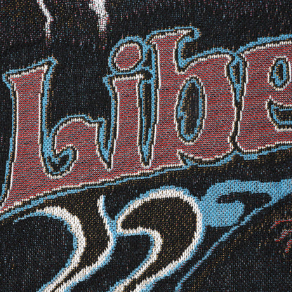 Liberaiders DEAD ROSE THROW BLANKET リベレイダース デッド ローズ スローブランケット 739092603【メンズ 大判スルーケット ブランケット ジャガード織 ラグ 快適 26FW】