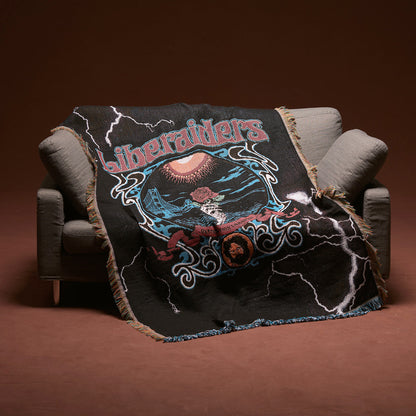 Liberaiders DEAD ROSE THROW BLANKET リベレイダース デッド ローズ スローブランケット 739092603【メンズ 大判スルーケット ブランケット ジャガード織 ラグ 快適 26FW】