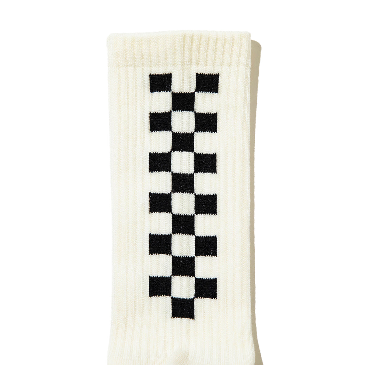 坩堝 CHECKER LINE SOCKS RUTSUBO チェッカー ライン ソックス R26FA-LINE-SK【メンズ 靴下 デイリーユース カジュアル ロゴ入り 日本製 26FW】
