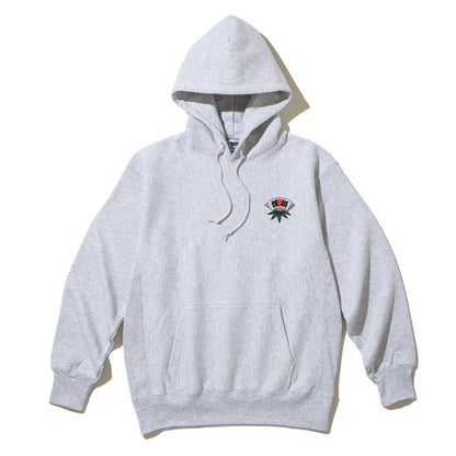 坩堝 KUMADE PULLOVER HOODIE (RUTSUBO×画工遊鷹） RUTSUBO クマデ プルオーバー フーディー R26FA-YUTAKA-PF1【メンズ フード付きパーカー グラフィック ヘビーウェイトスウェット 12oz 26FW】