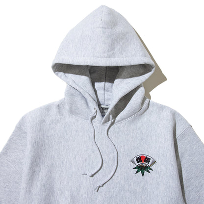 坩堝 KUMADE PULLOVER HOODIE (RUTSUBO×画工遊鷹） RUTSUBO クマデ プルオーバー フーディー R26FA-YUTAKA-PF1【メンズ フード付きパーカー グラフィック ヘビーウェイトスウェット 12oz 26FW】