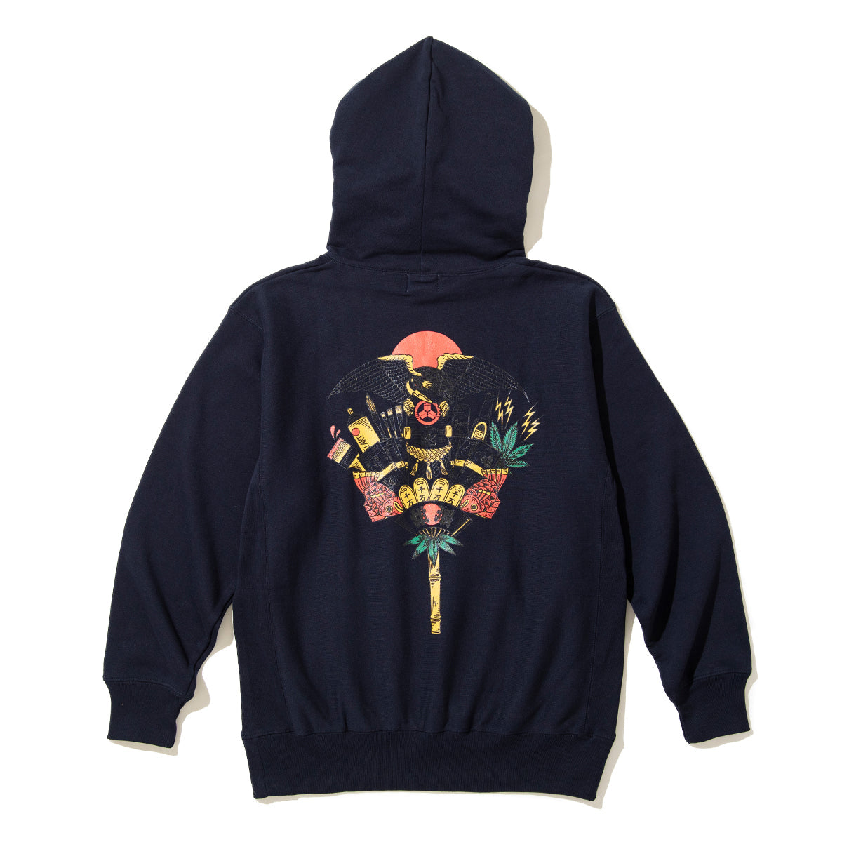 坩堝 KUMADE PULLOVER HOODIE (RUTSUBO×画工遊鷹） RUTSUBO クマデ プルオーバー フーディー R26FA-YUTAKA-PF1【メンズ フード付きパーカー グラフィック ヘビーウェイトスウェット 12oz 26FW】