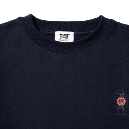 坩堝 酒極道 CREW SWEAT (RUTSUBO×画工遊鷹） RUTSUBO サケゴクドウ クルー スウェット R26FA-YUTAKA-PF2【メンズ トレーナー ヘビーウェイトスウェット 裏起毛 プリントデザイン 26FW】