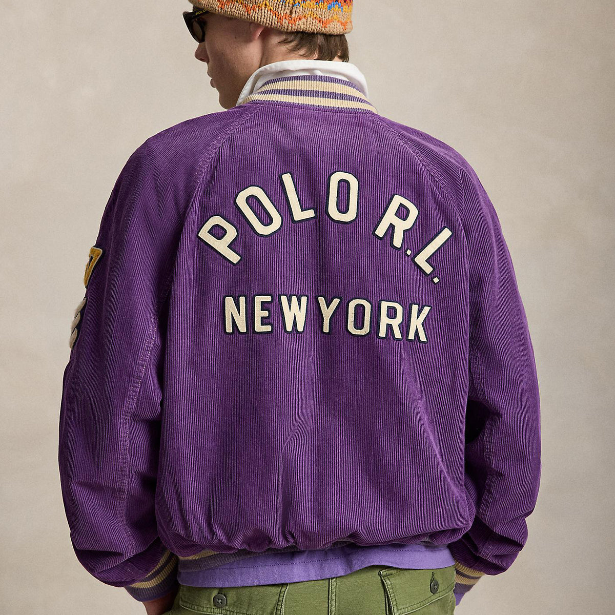 POLO RALPH LAUREN CORDUROY LETTER MAN JACKET ポロ ラルフ ローレン コーデュロイ レターマン ジャケット MNPOOTWNDG20027500【メンズ 刺繍 ポケット付き コーデュロイ カジュアル デイリーユース 26FW】