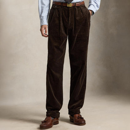 POLO RALPH LAUREN RALAXED FIT CORDUROY WHITMAN CHINO PLEATED PANTS ポロ ラルフ ローレン リラックスドフィット コーデュロイ ホイットマン チノ プリーテッドパンツ MNPOPNT14H20129201【メンズ コーデュロイ チノパン カジュアル デイリーユース 26FW】