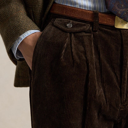POLO RALPH LAUREN RALAXED FIT CORDUROY WHITMAN CHINO PLEATED PANTS ポロ ラルフ ローレン リラックスドフィット コーデュロイ ホイットマン チノ プリーテッドパンツ MNPOPNT14H20129201【メンズ コーデュロイ チノパン カジュアル デイリーユース 26FW】