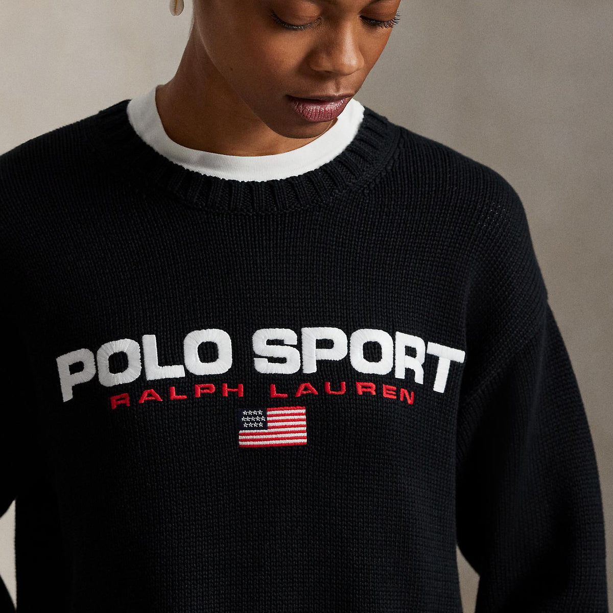 POLO RALPH LAUREN BIG FIT POLO SPORT COTTON SWEATER ポロ ラルフ ローレン ビッグフィット ポロ スポーツ コットン セーター MNPOSWE16822444001【メンズ 長袖 ニット オーバーサイズ カジュアル デイリーユース 26FW】