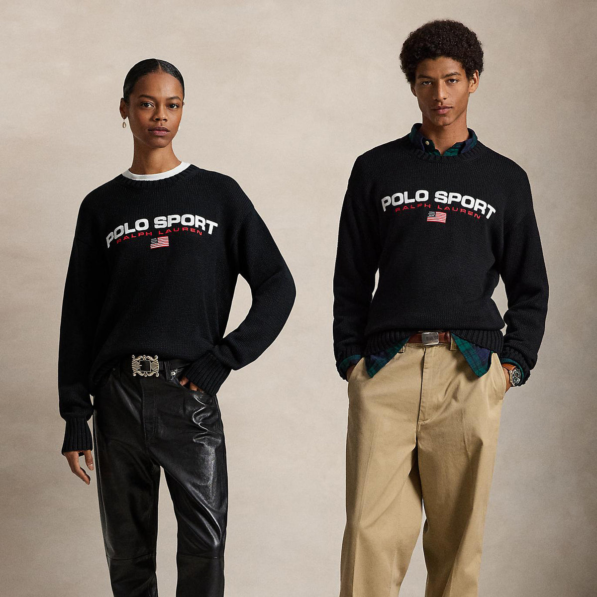 POLO RALPH LAUREN BIG FIT POLO SPORT COTTON SWEATER ポロ ラルフ ローレン ビッグフィット ポロ スポーツ コットン セーター MNPOSWE16822444001【メンズ 長袖 ニット オーバーサイズ カジュアル デイリーユース 26FW】