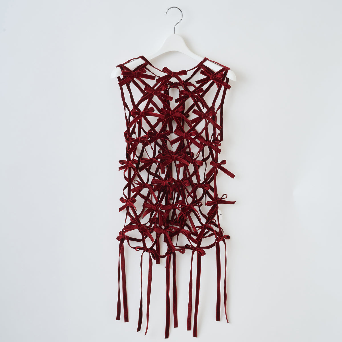 naokitomizuka Velvet Ribbon Tops ナオキトミヅカ ベルベットリボントップス GRNTB028【レディース ベルベット リボン レイヤード 日本製 26FW】