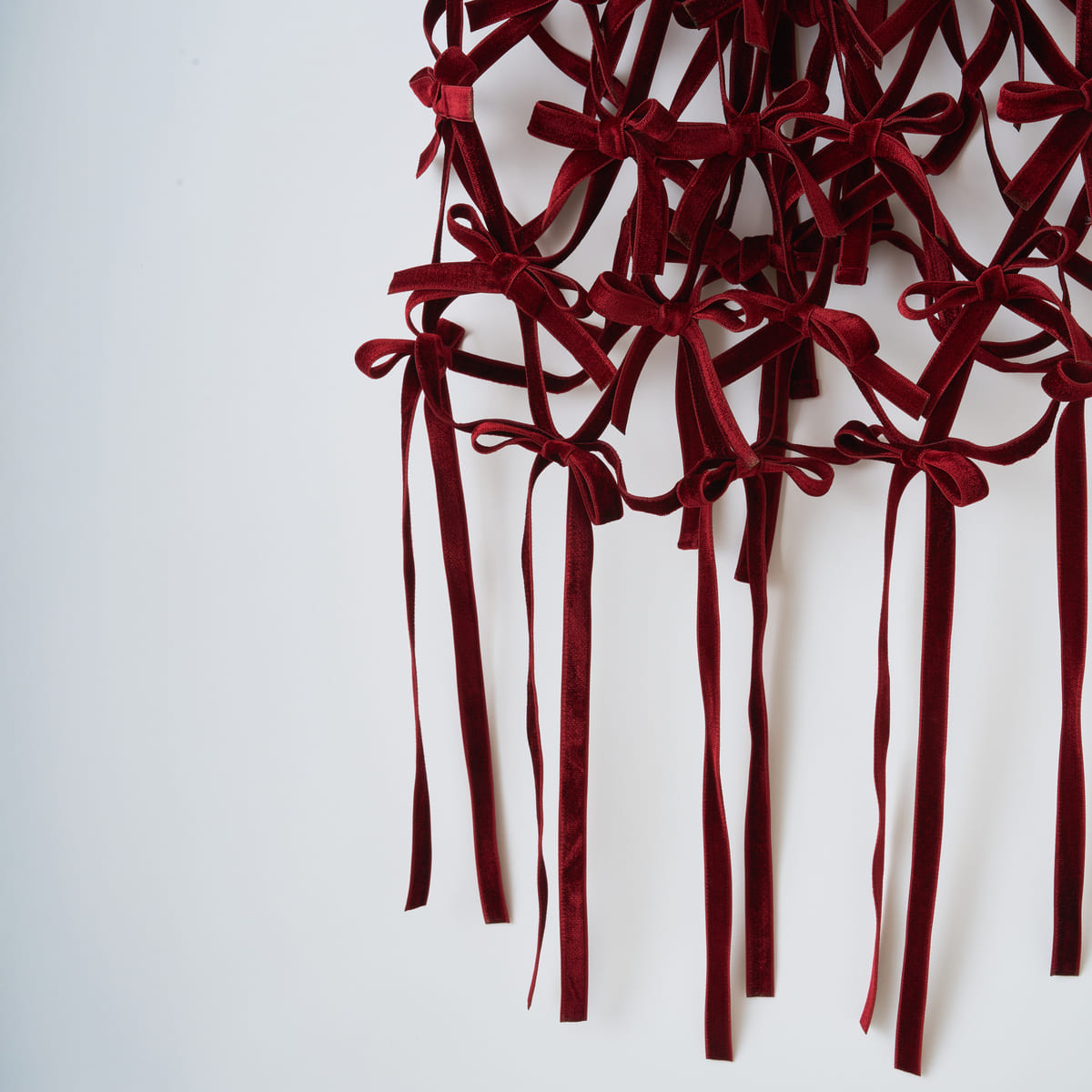 naokitomizuka Velvet Ribbon Tops ナオキトミヅカ ベルベットリボントップス GRNTB028【レディース ベルベット リボン レイヤード 日本製 26FW】