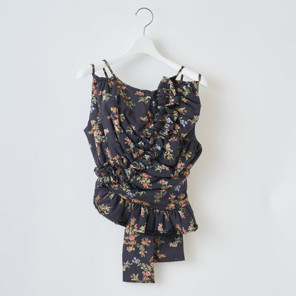 naokitomizuka Vintage Floral Bustier ナオキトミヅカ ビンテージフローラルビスチェ GRNTB033【レディース ショート丈 ビスチェ 花柄 日本製 26FW】