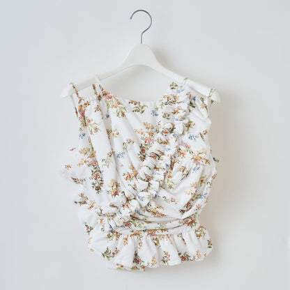 naokitomizuka Vintage Floral Bustier ナオキトミヅカ ビンテージフローラルビスチェ GRNTB033【レディース ショート丈 ビスチェ 花柄 日本製 26FW】