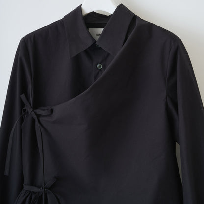 naokitomizuka Gathered Design Shirt ナオキトミヅカ ギャザードデザインシャツ GRNTB036【レディース ギャザー フリル ブラウス 日本製 26FW】