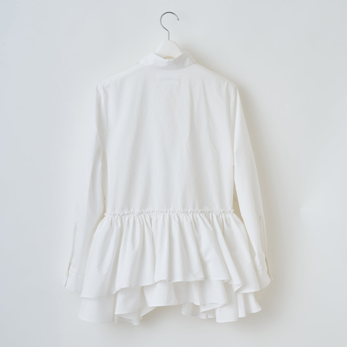naokitomizuka Gathered Design Shirt ナオキトミヅカ ギャザードデザインシャツ GRNTB036【レディース ギャザー フリル ブラウス 日本製 26FW】