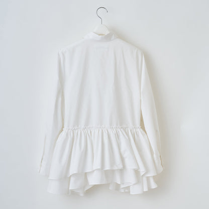 naokitomizuka Gathered Design Shirt ナオキトミヅカ ギャザードデザインシャツ GRNTB036【レディース ギャザー フリル ブラウス 日本製 26FW】