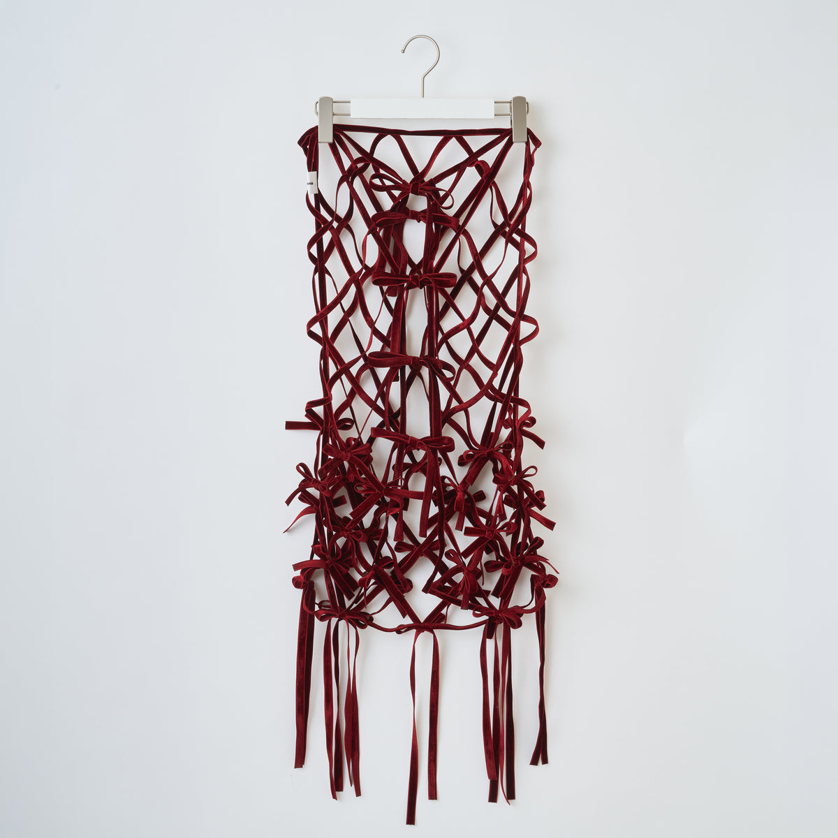naokitomizuka Velvet Ribbon Skirt ナオキトミヅカ ベルベットリボンスカート GRNTS016【レディース ベルベット リボン レイヤード 日本製 26FW】
