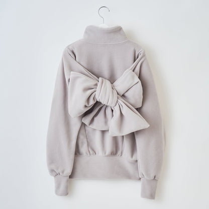 naokitomizuka Reebok Big Ribbon Fleece ナオキトミヅカ リーボック ビッグリボンフリース GRNTT028【レディース ジップジャケット リボン マフラー フリース ロゴ刺繍 26FW】