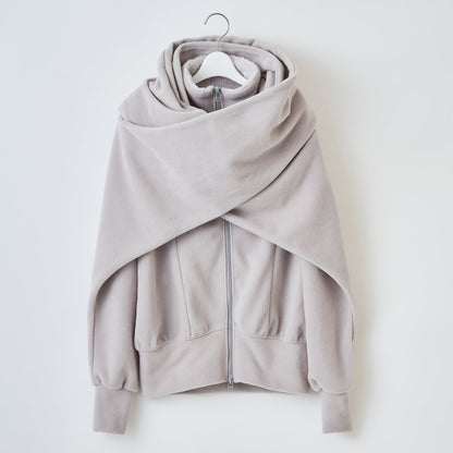 naokitomizuka Reebok Big Ribbon Fleece ナオキトミヅカ リーボック ビッグリボンフリース GRNTT028【レディース ジップジャケット リボン マフラー フリース ロゴ刺繍 26FW】