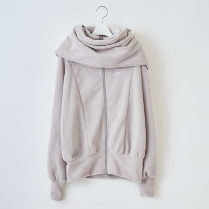 naokitomizuka Reebok Big Ribbon Fleece ナオキトミヅカ リーボック ビッグリボンフリース GRNTT028【レディース ジップジャケット リボン マフラー フリース ロゴ刺繍 26FW】