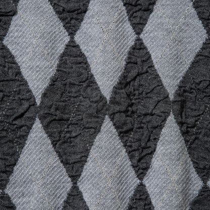 naokitomizuka Argyle Knit Docking Sweat ナオキトミヅカ アーガイルニットドッキングスウェット GRNTT031【レディース ニット スウェット トレーナー アーガイル柄 ドッキング 26FW】