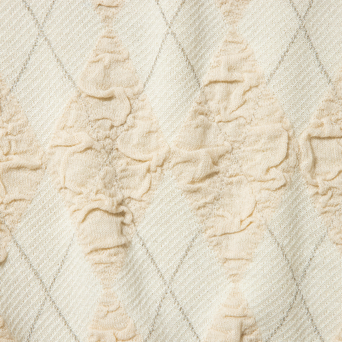 naokitomizuka Argyle Knit Docking Sweat ナオキトミヅカ アーガイルニットドッキングスウェット GRNTT031【レディース ニット スウェット トレーナー アーガイル柄 ドッキング 26FW】