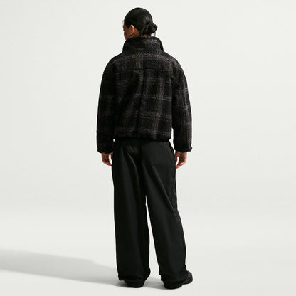 NIKE Oversized Plaid High Pile Fleece Jacket ナイキ オーバーサイズド プレイド ハイパイル フリース ジャケット IQ8269【レディース フリースジャケット チェック柄 ストライプリブ 26FW】