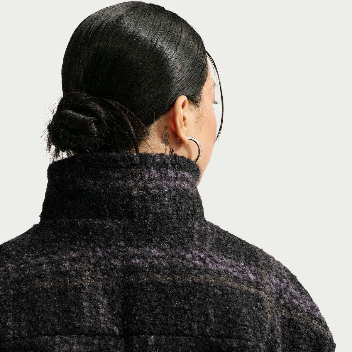 NIKE Oversized Plaid High Pile Fleece Jacket ナイキ オーバーサイズド プレイド ハイパイル フリース ジャケット IQ8269【レディース フリースジャケット チェック柄 ストライプリブ 26FW】