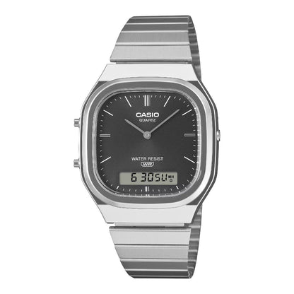 CASIO AQ-240E-1AJF カシオ  AQ-240E-1AJF【メンズ デジタル時計 アナログ時計 メタルバンド 時刻アラーム ストップウオッチ 26FW】
