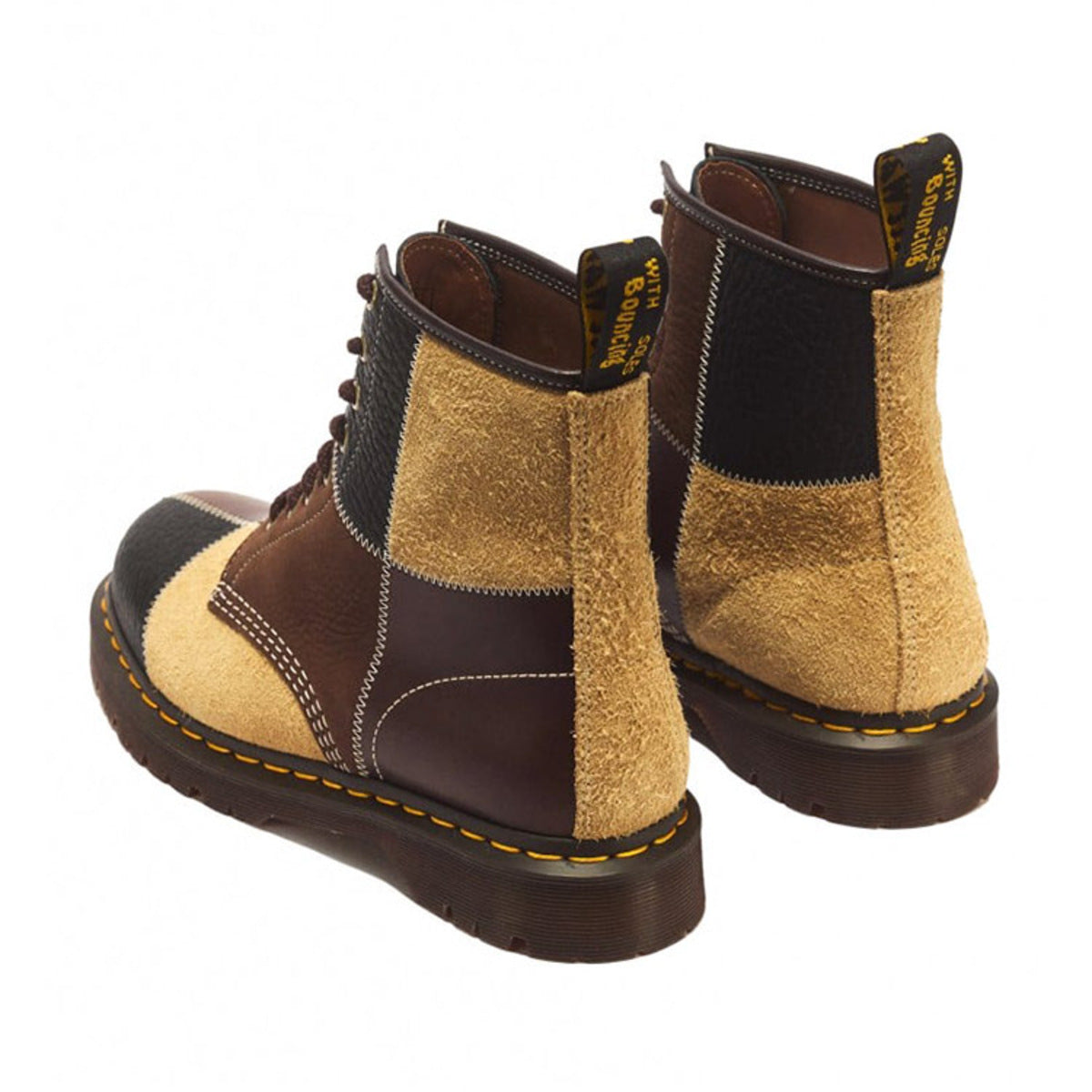 Dr. MARTENS 1460 PWRK 8 Eye Boots ドクターマーチン 1460 PWRK 8 ホール ブーツ DM-43149960-DBR【メンズ 8ホールブーツ レースアップブーツ パッチワーク ヌバックレザー 26FW】