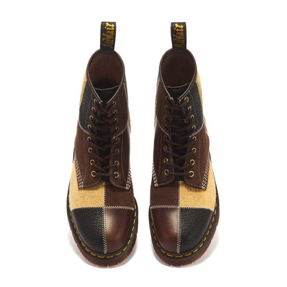 Dr. MARTENS 1460 PWRK 8 Eye Boots ドクターマーチン 1460 PWRK 8 ホール ブーツ DM-43149960-DBR【メンズ 8ホールブーツ レースアップブーツ パッチワーク ヌバックレザー 26FW】