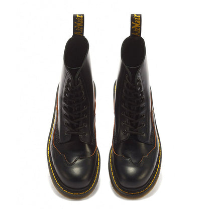 Dr. MARTENS 1460 PASCAL RI 8 Eye Boots ドクターマーチン 1460 PASCAL RI 8 ホール ブーツ DM-43214001-BK【メンズ 8ホールブーツ レースアップブーツ パッチワークブーツ レザーシューズ 26FW】