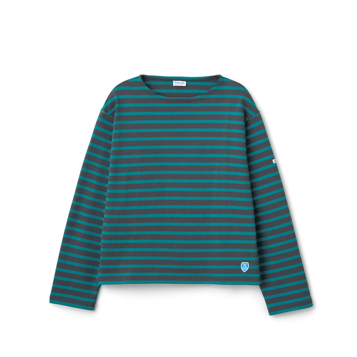 ORCIVAL Cotton Lourd Crew Neck Wide Basque Shirt Solid オーシバル コットン ルールド クルーネック ワイド バスクシャツ ソリッド B259【レディース フレンチバスクシャツ フランス製 ボーダー コットン 26FW】