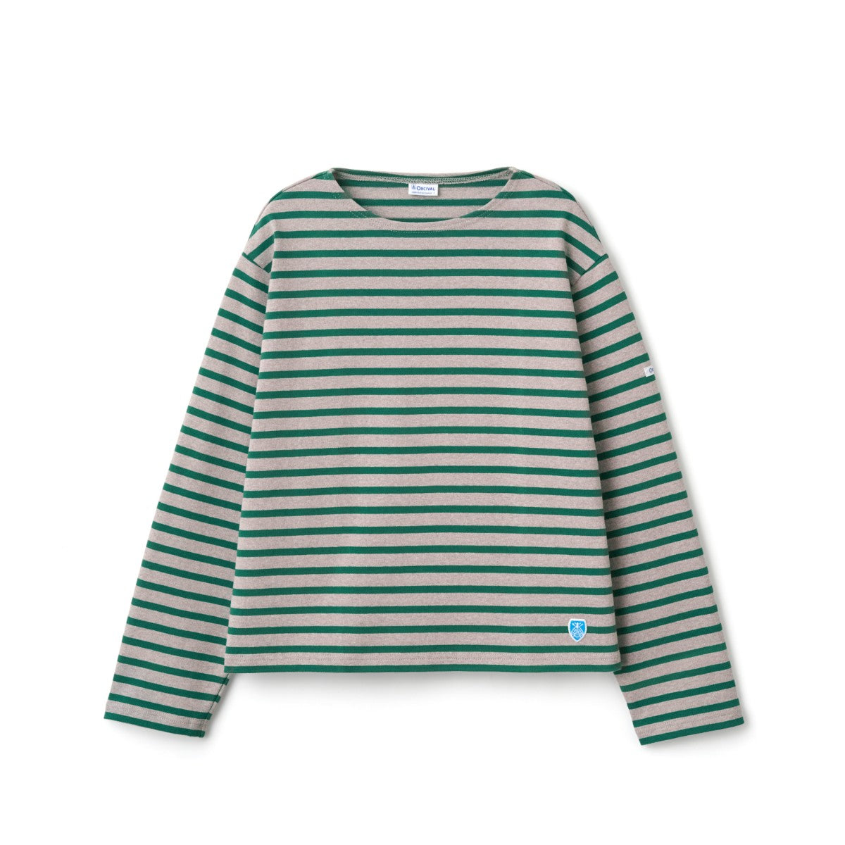ORCIVAL Cotton Lourd Crew Neck Wide Basque Shirt Solid オーシバル コットン ルールド クルーネック ワイド バスクシャツ ソリッド B259【レディース フレンチバスクシャツ フランス製 ボーダー コットン 26FW】