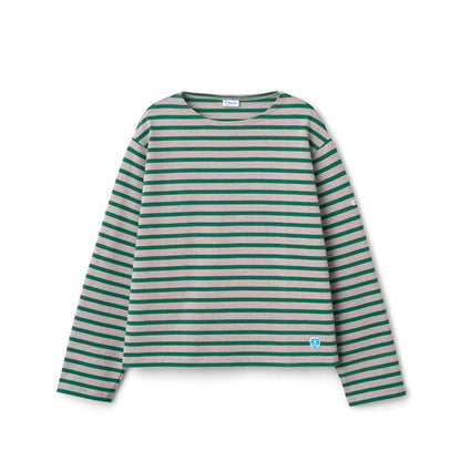 ORCIVAL Cotton Lourd Crew Neck Wide Basque Shirt Solid オーシバル コットン ルールド クルーネック ワイド バスクシャツ ソリッド B259【レディース フレンチバスクシャツ フランス製 ボーダー コットン 26FW】