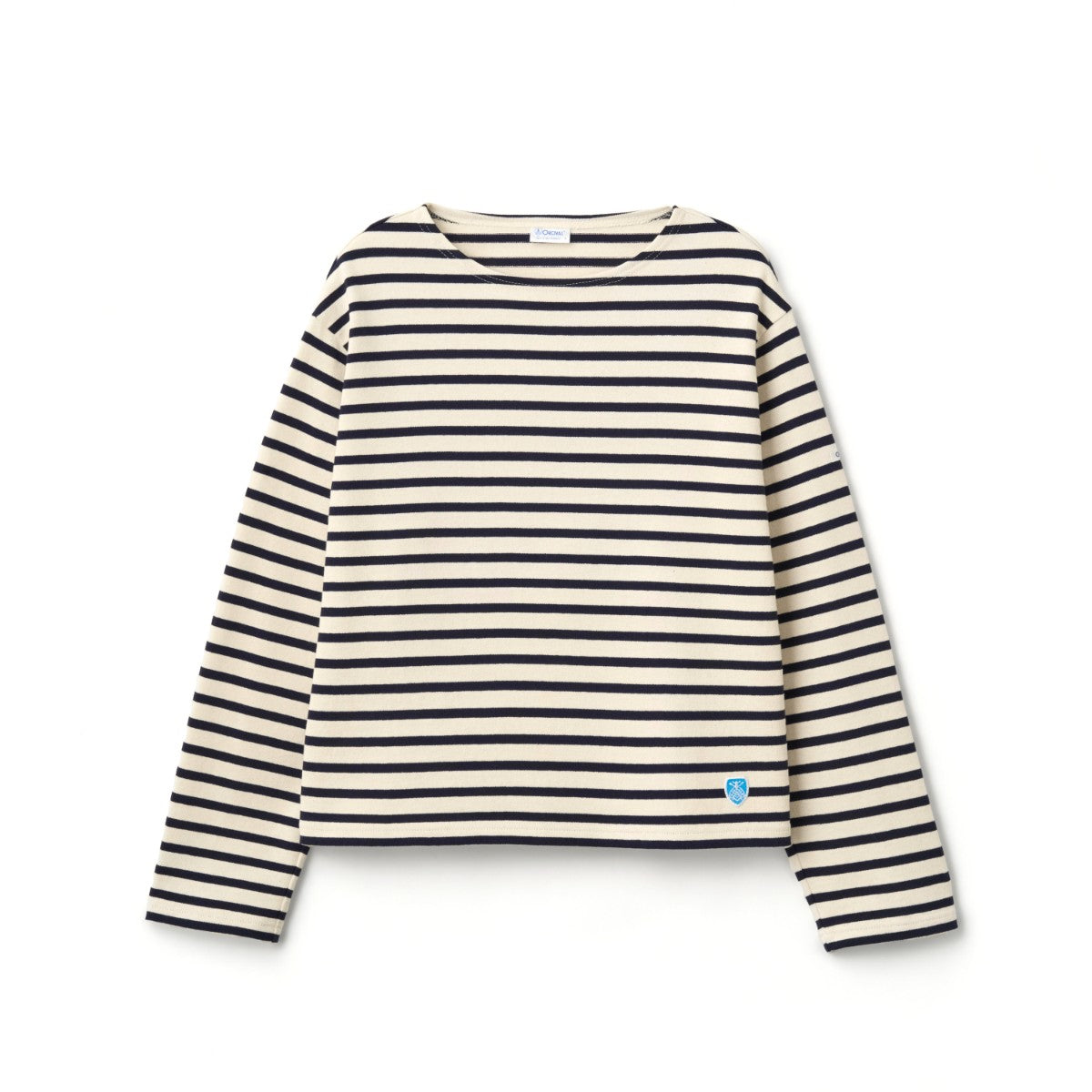 ORCIVAL Cotton Lourd Crew Neck Wide Basque Shirt Solid オーシバル コットン ルールド クルーネック ワイド バスクシャツ ソリッド B259【レディース フレンチバスクシャツ フランス製 ボーダー コットン 26FW】