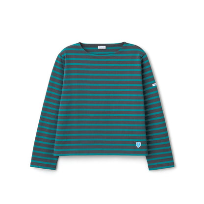 ORCIVAL Cotton Lourd Crew Neck Wide Basque Shirt Solid オーシバル コットン ルールド クルーネック ワイド バスクシャツ ソリッド B611【レディース フレンチバスクシャツ フランス製 ボーダー コットン 26FW】