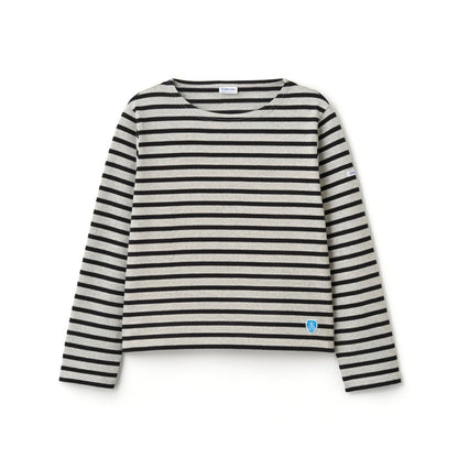 ORCIVAL Cotton Lourd Crew Neck Wide Basque Shirt Solid オーシバル コットン ルールド クルーネック ワイド バスクシャツ ソリッド B611【レディース フレンチバスクシャツ フランス製 ボーダー コットン 26FW】