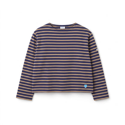 ORCIVAL Cotton Lourd Crew Neck Wide Basque Shirt Solid オーシバル コットン ルールド クルーネック ワイド バスクシャツ ソリッド B611【レディース フレンチバスクシャツ フランス製 ボーダー コットン 26FW】
